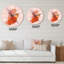 Abstrait feuille de printemps dans des couleurs chaudes - horloge murale moderne-60187817