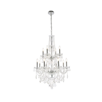 Lesli - Light Candle Style Tiered Chandelier