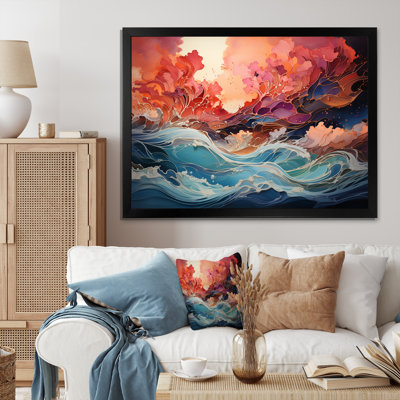 Art japonais sur toile, "Tempête japonaise"