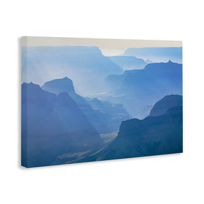 "Blue Sunlit Peaks", art mural sur toile par Marty Hulsebos