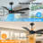 54 In 5 Plywood Blades Indoor Ceiling Fan Remote Control Noiseless Reversible DC Motor, Black-1209768397-1209768435