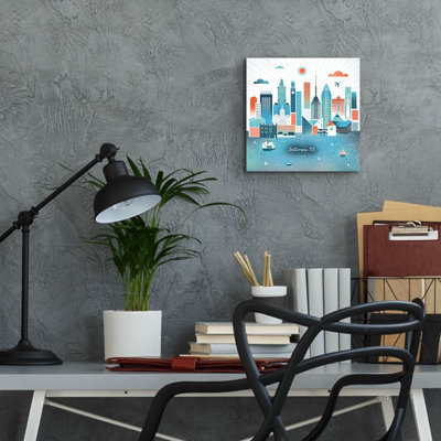 Baltimore Skyline' by Michael Mullan Acrylic Glass Wall Art