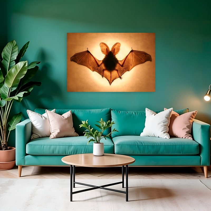 Ailes de chauve-souris - Affiche murale contemporaine représentant des chauves-souris, la nature et la faune