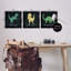 «Dinosaur Facts Chalk Inspired Design», ensemble de 3 toiles flottantes encadrées par Daphne Polselli-1850712275-1850712277