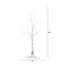 3ft. Pre-Lit Artificial White Birch Tree with 120 Warm White LED Lights