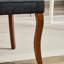 Chaises de salle à manger (2) en noir, revêtement en rayonne, dossier haut pour un confort remarquable, pieds incurvés en bois massif Sw1847bk 2 Intérieur confortable, sièges exceptionnels avec courbe-1676530053