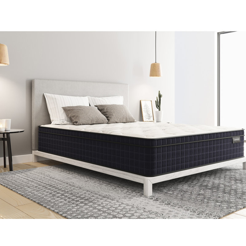 Matelas simple en cuivre, 12,5 po au toucher ferme, blanc 38 po, hauteur 18 po x 64 po, Twin, 12.49"