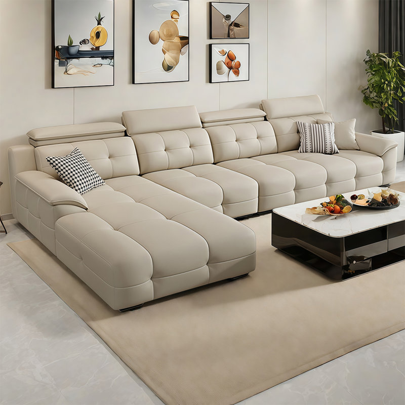Canapé de luxe italien, 4, H 35,43 po x l 133,85 po x P 72,83 po