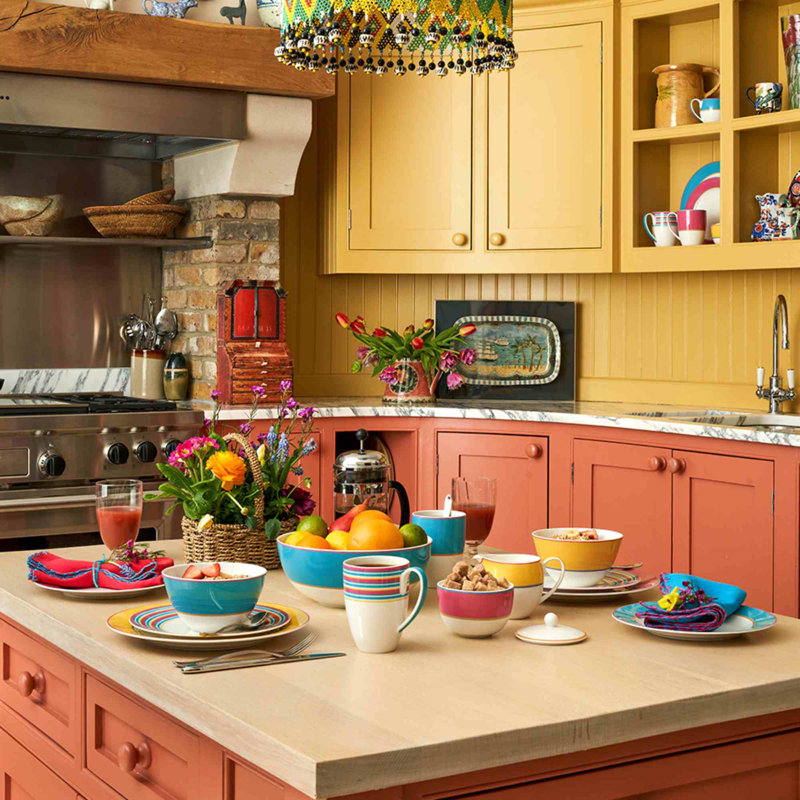 4-Piece Calypso Yellow Set, Pink