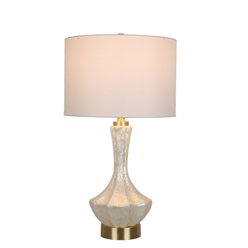 "Crystal Shell" - 16" x 28" - Faux Shell Table Lamp