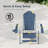 set of 4 HIPS Folding Adirondack Chair Adjustable Chair with Ottoman Fire Pit Patio Chair for Outdoor-754330081