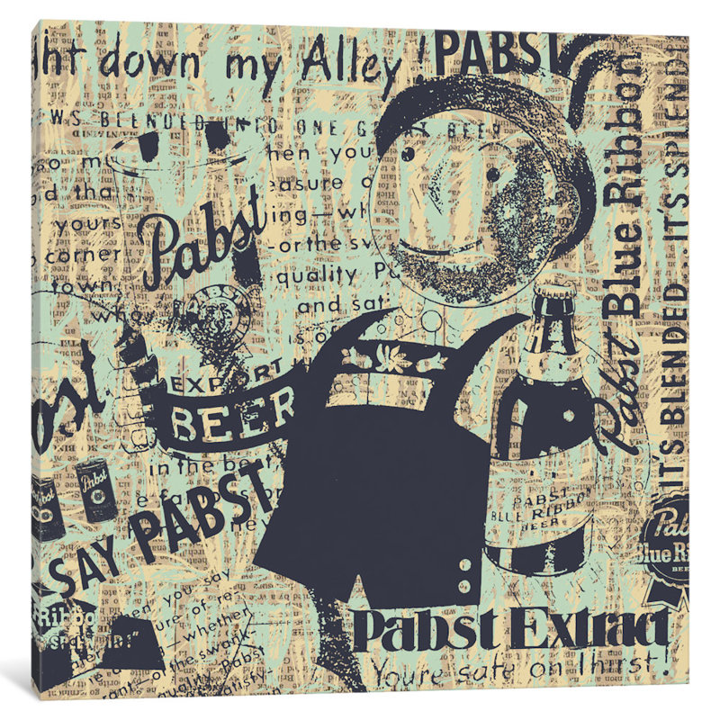 « drink up ! » impression sur toile tendue, impression sur toile tendue, H 18 po x l 18 po x P 1,5 po