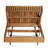 Outdoor Chaise Lounge Chair With 6-Position Adjustable Backrest,Acacia Solid Wood,(Only LOUGNE FRAME, Not include Cushion) 