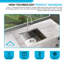 Évier de buanderie en acier inoxydable avec drain encastré ou sur comptoir KBFmore KLA01 / 23/30-87479372-87479371