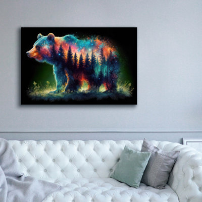 «Vibrant Bear 8» par Rey Klimt, art mural sur toile