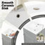 Meuble-lavabo gris élégant avec lavabo, porte d'armoire et tablettes réglables pour un rangement amélioré et une esthétique moderne-1815014699