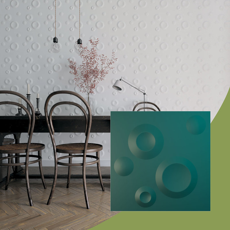 Panneau mural 3D décoratif EnduraWall 11 pi 7 po x l 11 7/8 po, brume métallique rustique universelle (couvre 0,98 pi2)