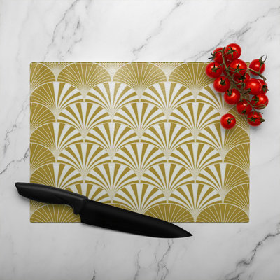 Semi Circles Glass Chopping Board