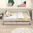 2 Drawers Upholstered Full Daybed with Sturdy Slats Support-1031950162