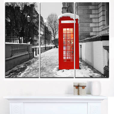 london black and white telephone booth