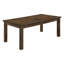 Table de salle à manger rectangulaire Guster rustique en bois d'hévéa massif brun doré, 8 couverts, style campagnard