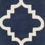 Tapis bleu foncé / ivoire en laine touffeté à la main Carolene-19276286