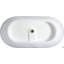 Baignoire autoportante de 69 po à surface solide, baignoire autoportante en résine de pierre de luxe fabriquée à la main avec trop-plein et bonde escamotable, blanc mat