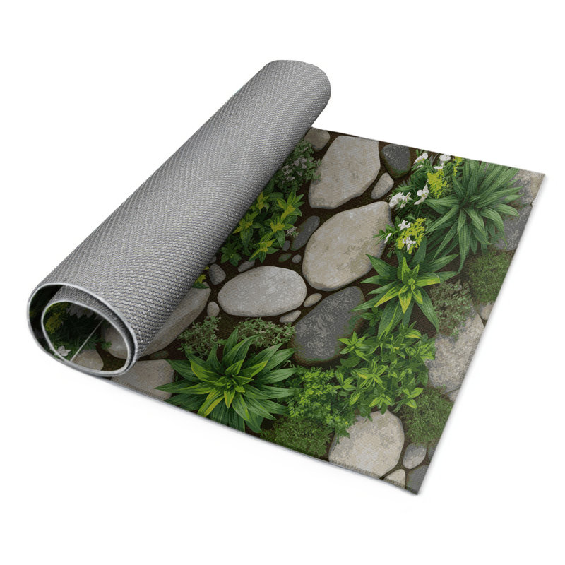 Tapis d'intérieur et d'extérieur vert Nature, Rectangulaire 3 pi x 5 pi