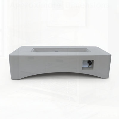 Table de foyer au propane, foyer d'extérieur rectangulaire au gaz 50 000 BTU, conception minimaliste moderne pour le patio et la cour arrière, comprend une housse imperméable, des pierres de lave et un siège de réservoir