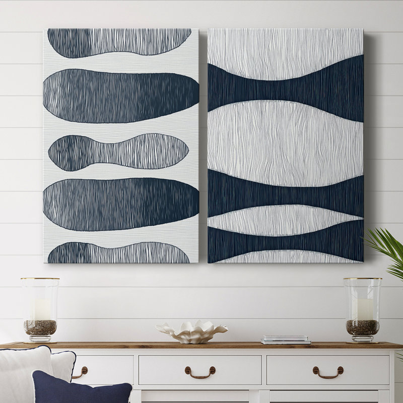 Série ABSTRACT DCCIX - Toile tendue avec châssis de qualité supérieure - Prêt à être accroché, H 36 po x l 48 po