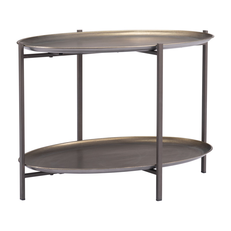 Bronson Bronze Round Metal Boho Chic Cocktail Table