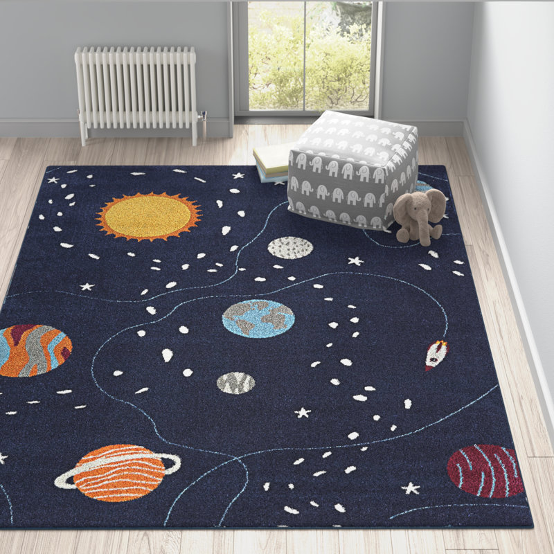 Rumley Polypropylene Plastic Rug, Rectangle 5'3" x 7'