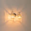 Applique murale pour salle de bain 2 lumières en cristal