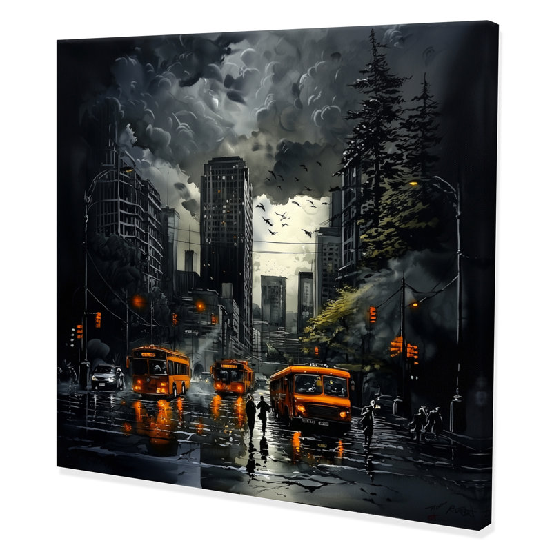 Canada Vancouver City In Winter I - City Vancouver Wall Art Living Room, H 36 po x l 36 po, Toile tendue, Ne s’applique pas
