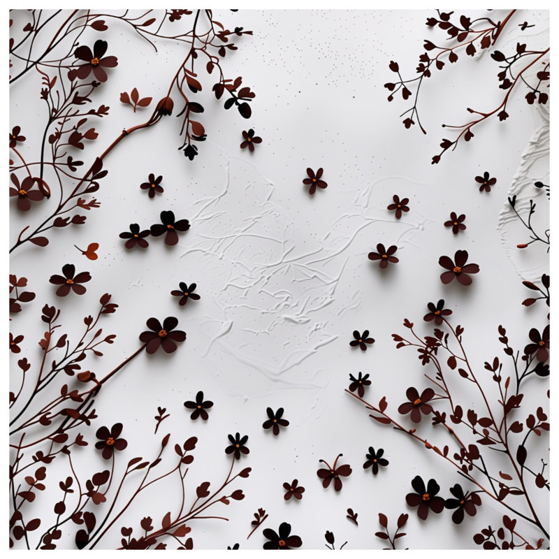 Tapis de bain floral, L 34 po x L 21 po