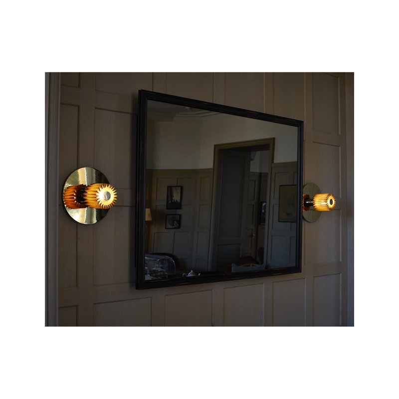 1 - Light Flush Mounted Sconce, Gold, Gold, 7.48" H x 7.48" x 6.97" D