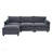 Oversized Modular Sectional Sofa With Movable Ottoman, 4-Seat Modern Corduroy Set, Convertible L-Shaped Couch For Living Room And Office-1691955837