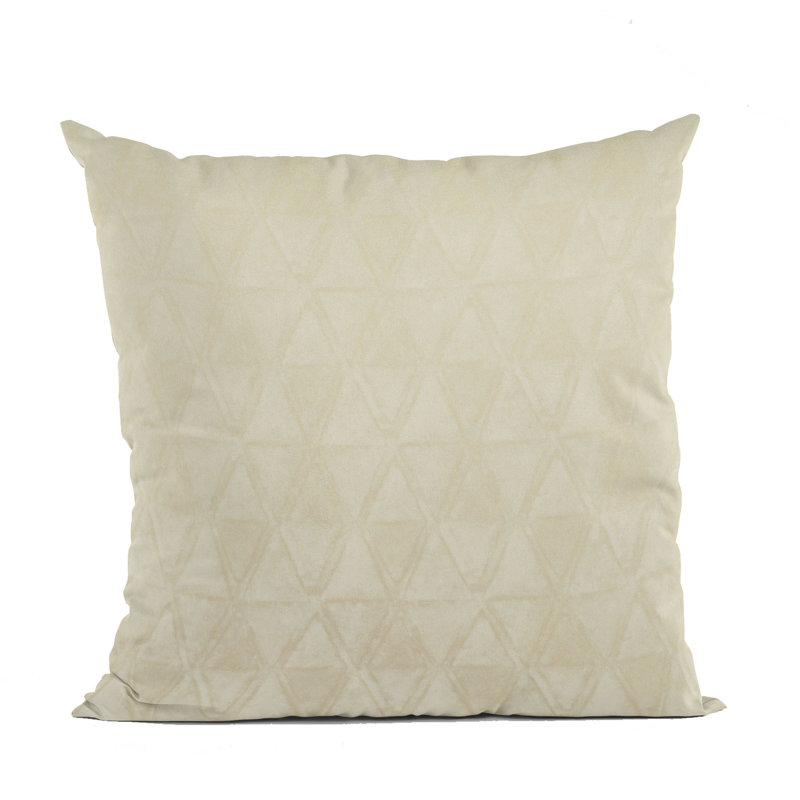 Coussin décoratif carré en velours Plutus, Doré, 22 po x 22 po