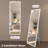  75"x28" Full Length Mirror with Lights, Standing Mirror Lighted Full Body Mirror with White Frame, Shatterproof Glass, 3 Color & Dimming, Memory Function, for Dressing Room, Cloakroom-1001463147