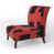 Mélange de polyester rouge / noir