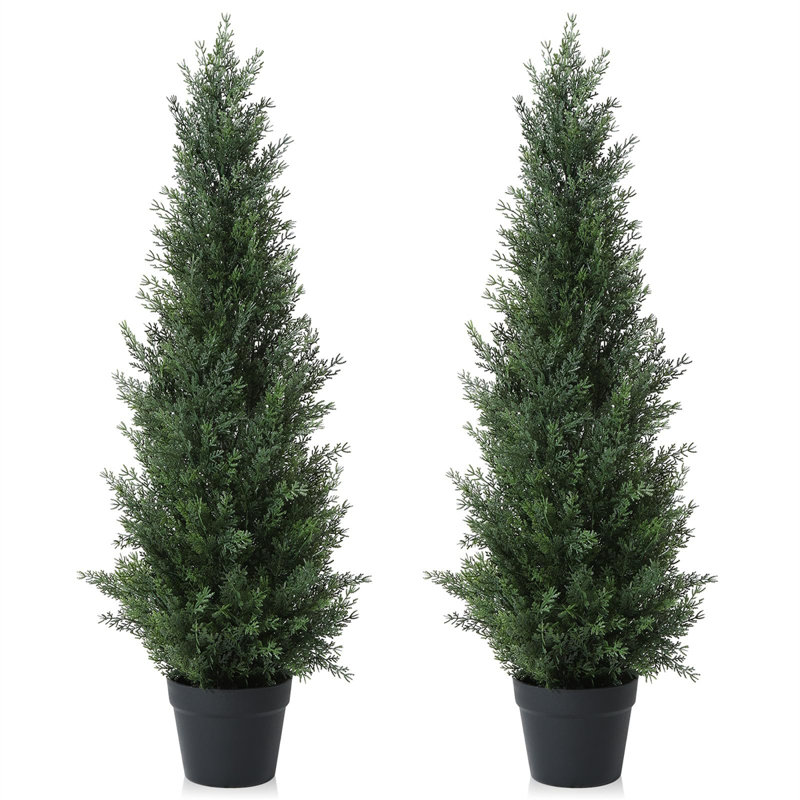 Faux cyprès artificiels en pot pour l'extérieur