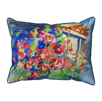 Housse de coussin d'extérieur et insert Hollyhocks