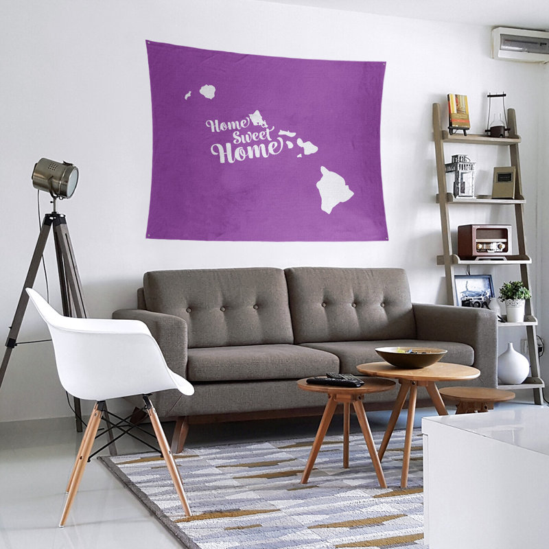 Tapisserie murale honolulu doux pour la maison, H 51 po x l 60 po, Violet