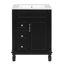 Meuble-lavabo 24 po avec lavabo en céramique, petite armoire de salle de bain, armoire moderne avec 2 tiroirs et tablette réglable-478873669