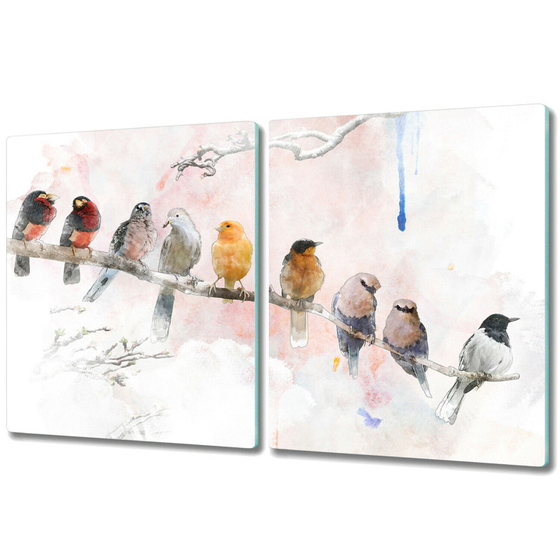 Mckesson Tempered Glass Birds Chopping Board, 52cm x 40cm