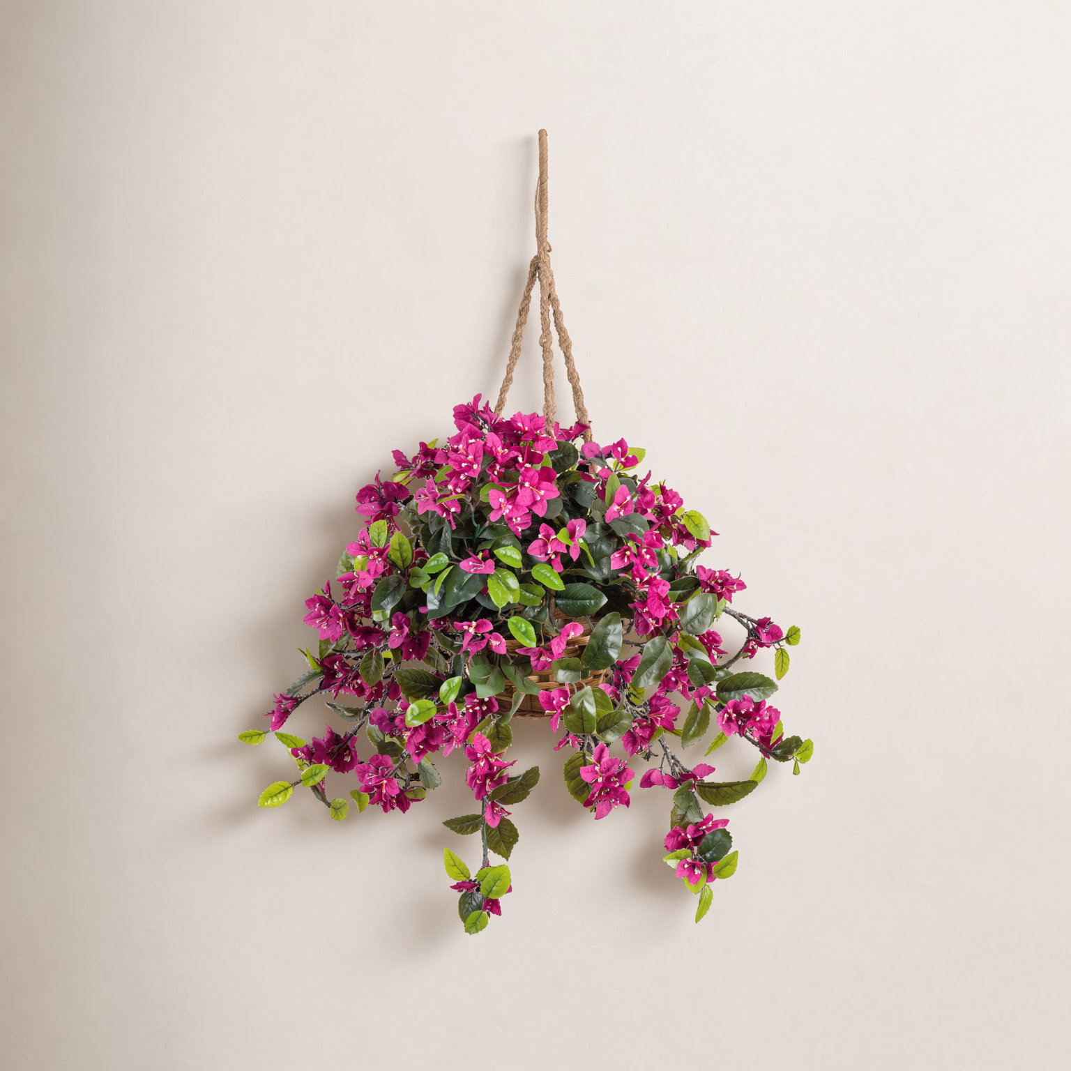UV Resistant Bougainvillea Hanging Basket, Purple