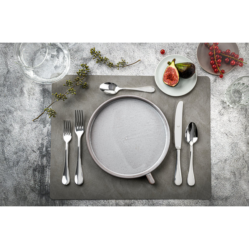 Brescia 5 - Piece Stainless Steel Flatware Set - Service for 1, Ice Champagne
