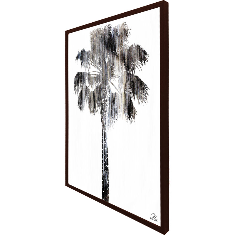 Tall Palm - Single Picture Frame Print, 31cm H x 25cm W x 4cm D, Brown