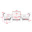 Ensemble de canapé modulaire de conversation pour patio 4 pièces - Ensemble de canapé de coin KD Rattan Wicker-1702395089