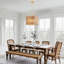 Lustre 4 lumières Coastal Boho Rattan avec abat-jour tissé à la main pour îlot de cuisine